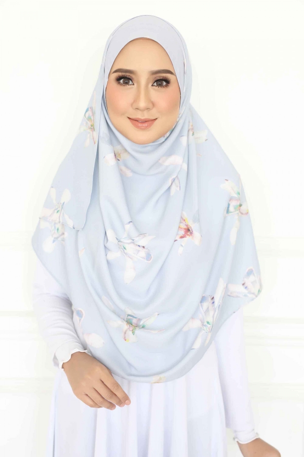 MK Basic Premium Floral Misty Blue